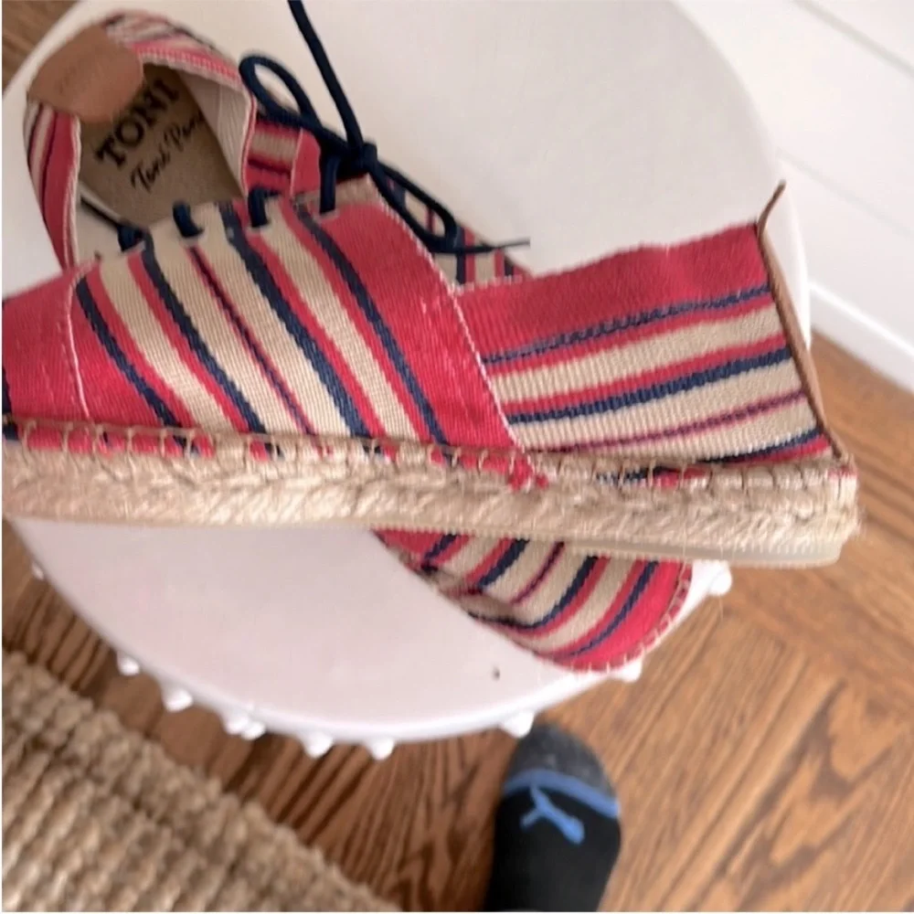Toni Pons Vibrant Red and Blue Espadrilles with Slip-On Ease